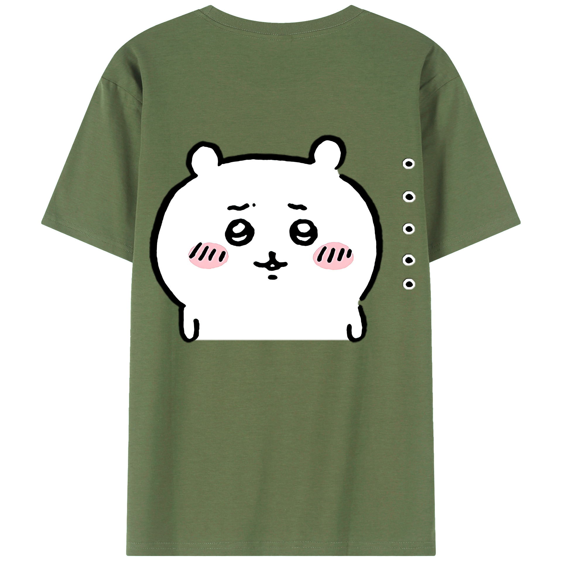 （画像用） ちいかわ ちいかわ Chii-kawa chiikawa 綿100％ メンズ半袖Tシャツ（バックプリント） 通気性